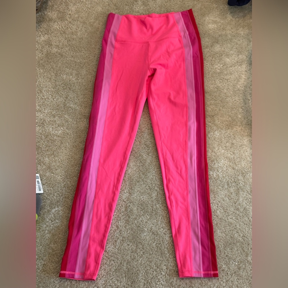 Terez TLC Pink Sidestripe legging size M